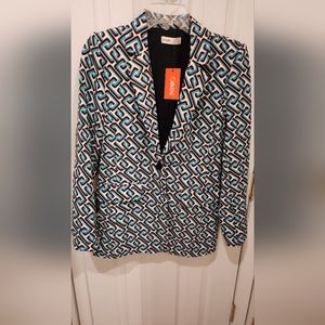 INTEMPO GREEN CHAIN PRINT BLAZER
